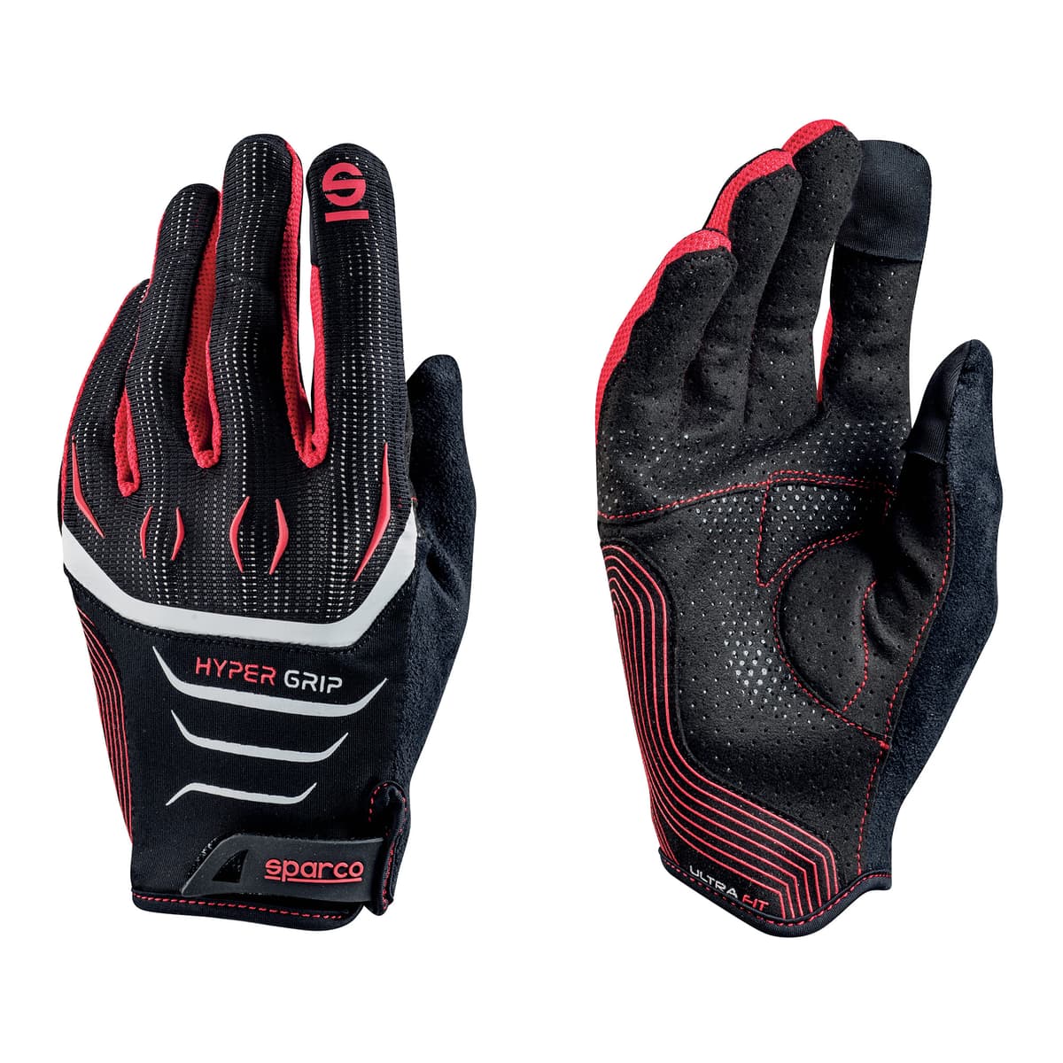 GUANTI HYPERGRIP TG.8 NERO/ROSSO