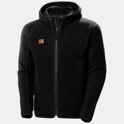 HERITAGE PILE HOODIE — BLACK 3