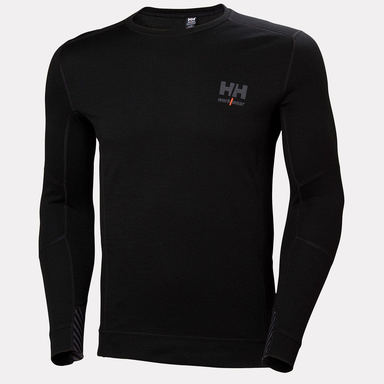 HH LIFA MERINO CREWNECK — BLACK