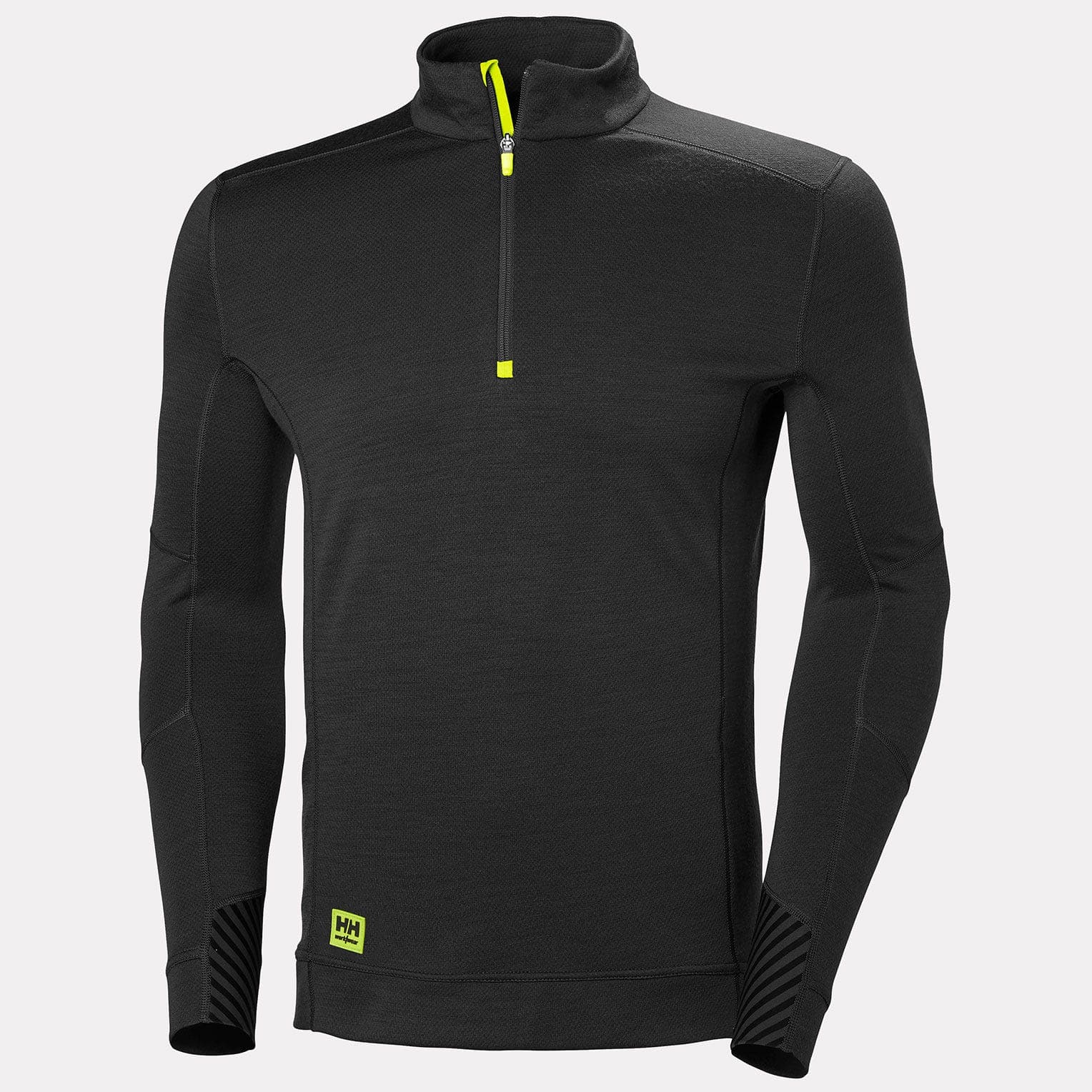 HH LIFA HALF ZIP — BLACK