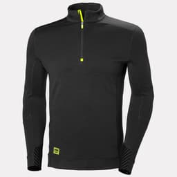 HH LIFA HALF ZIP — BLACK 3
