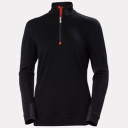 W HH LIFA MERINO HALF ZIP — BLACK 3