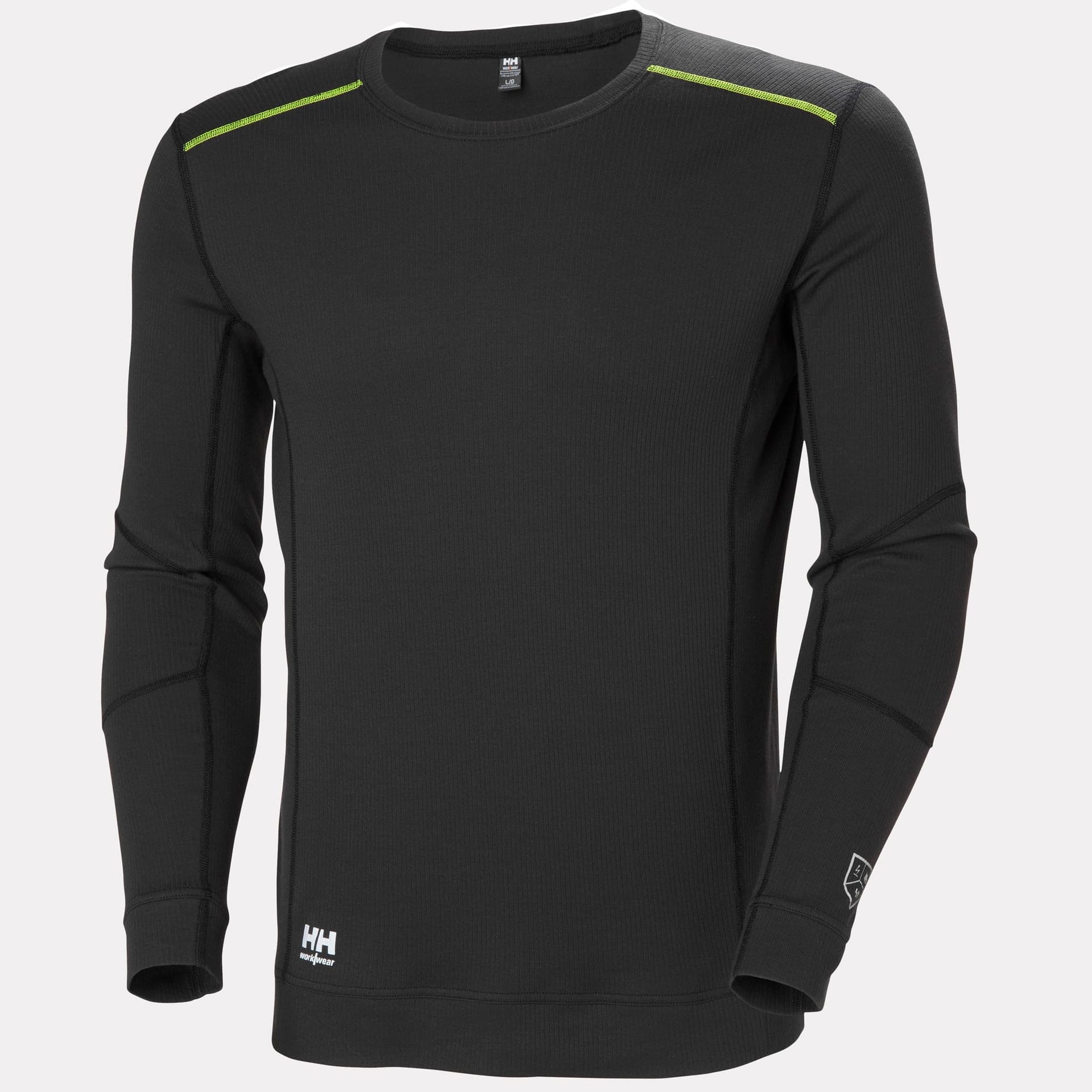 FYRE BASELAYER CREWNECK — EBONY