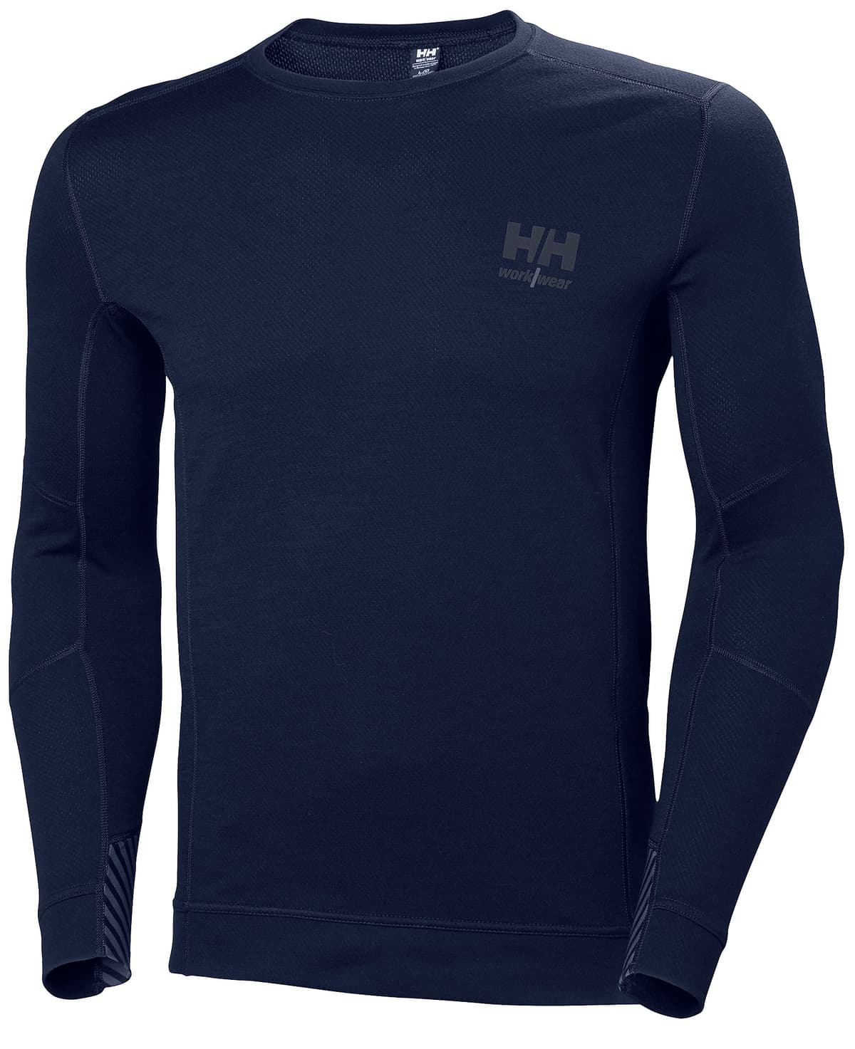 HH LIFA MERINO CREWNECK — NAVY