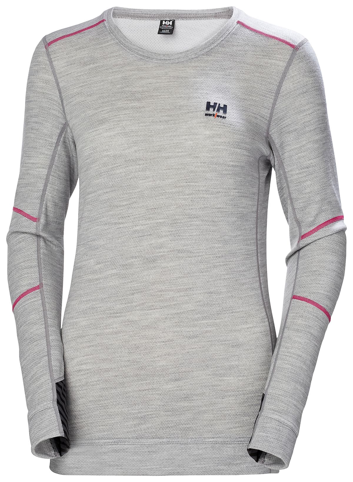 W HH LIFA MERINO CREWNECK — 930 GREY MELANGE