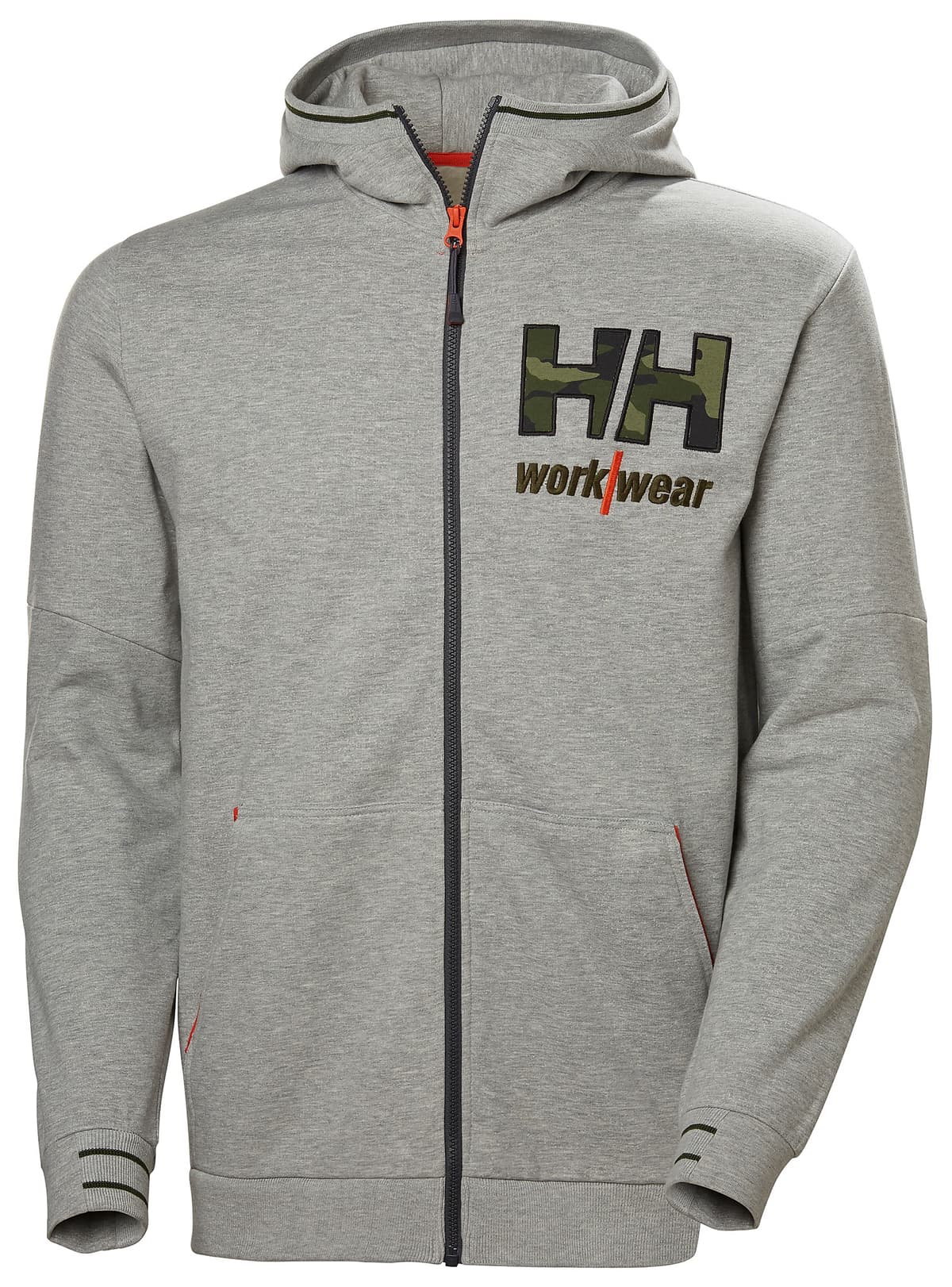 KENSINGTON ZIP HOODIE — 931 GREY MELANGE CAMO