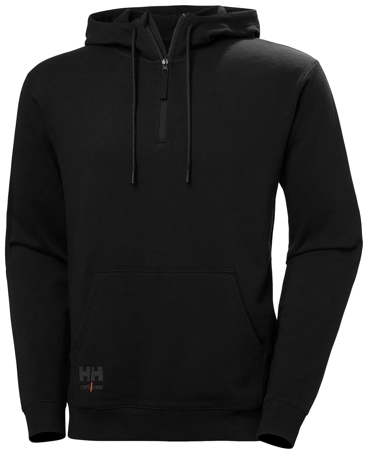 ESSENTIAL 1/4 ZIP HOODIE — 990 BLACK