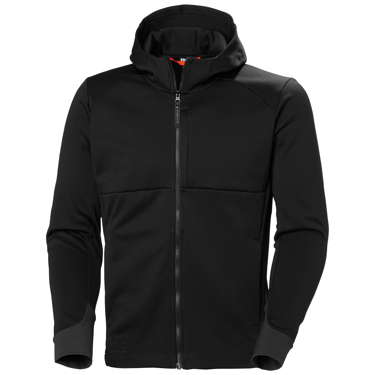 TECH HOODED MIDLAYER — BLACK
