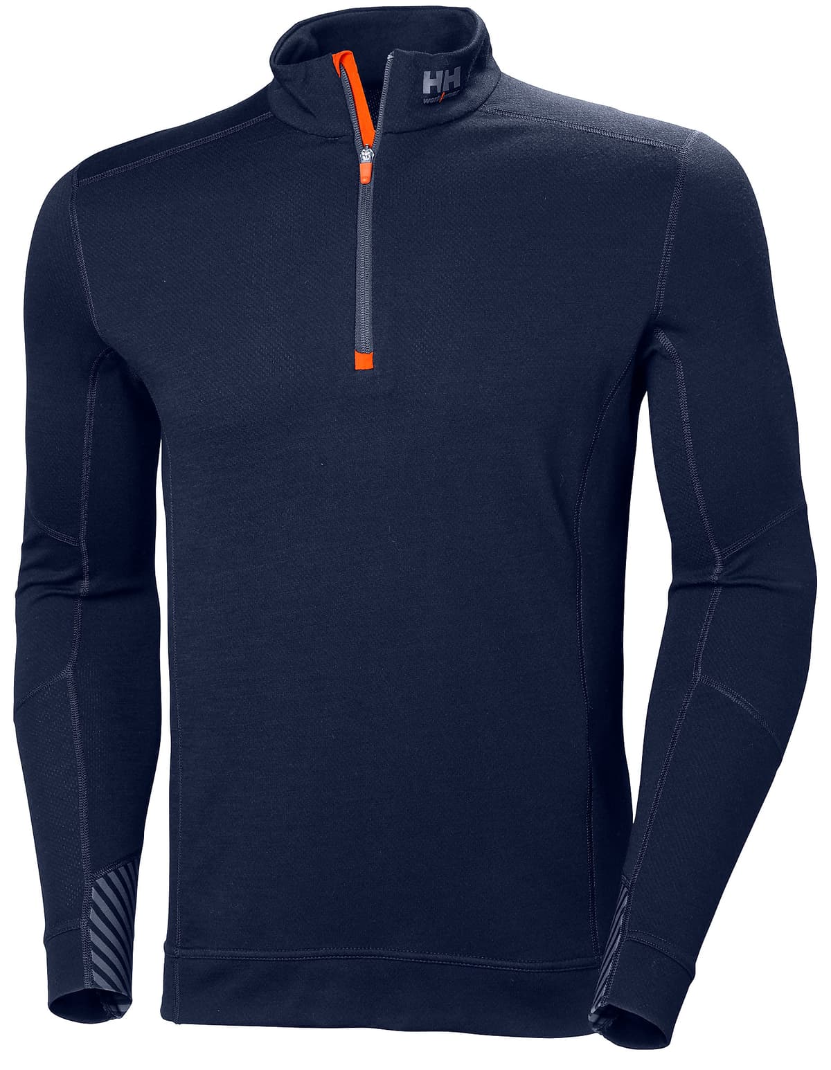 HH LIFA MERINO HALF ZIP — NAVY