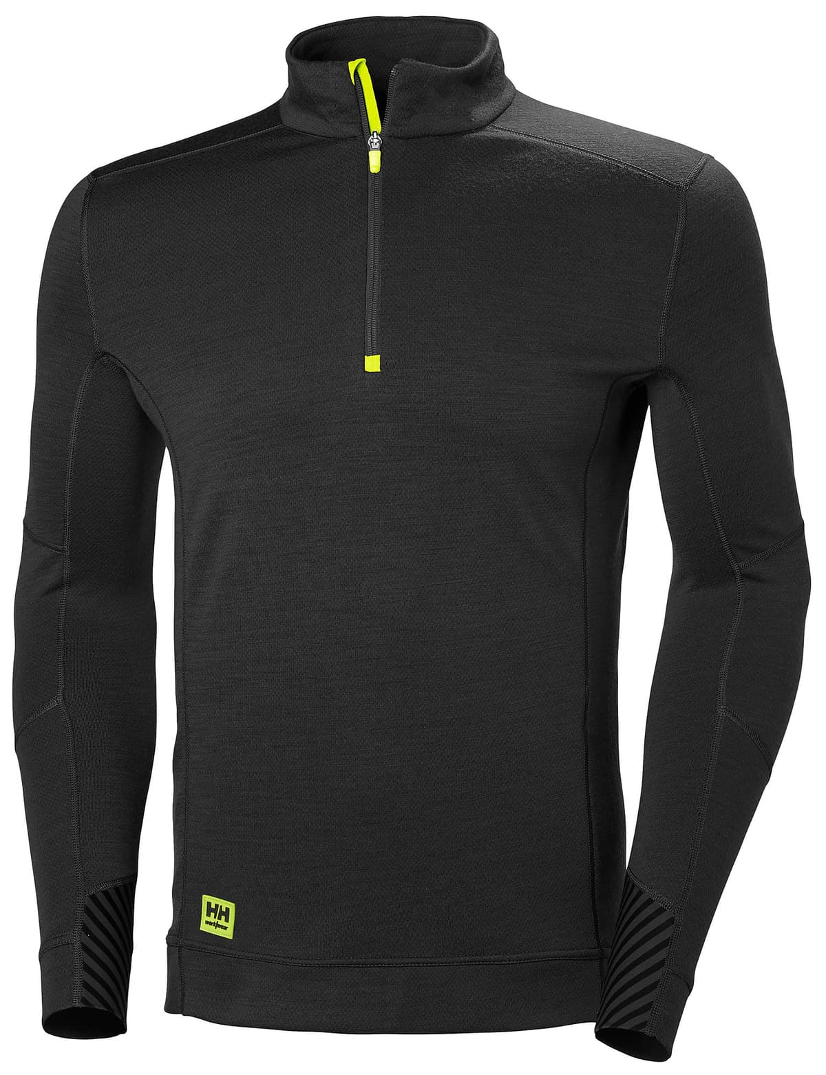 HH LIFA HALF ZIP — BLACK