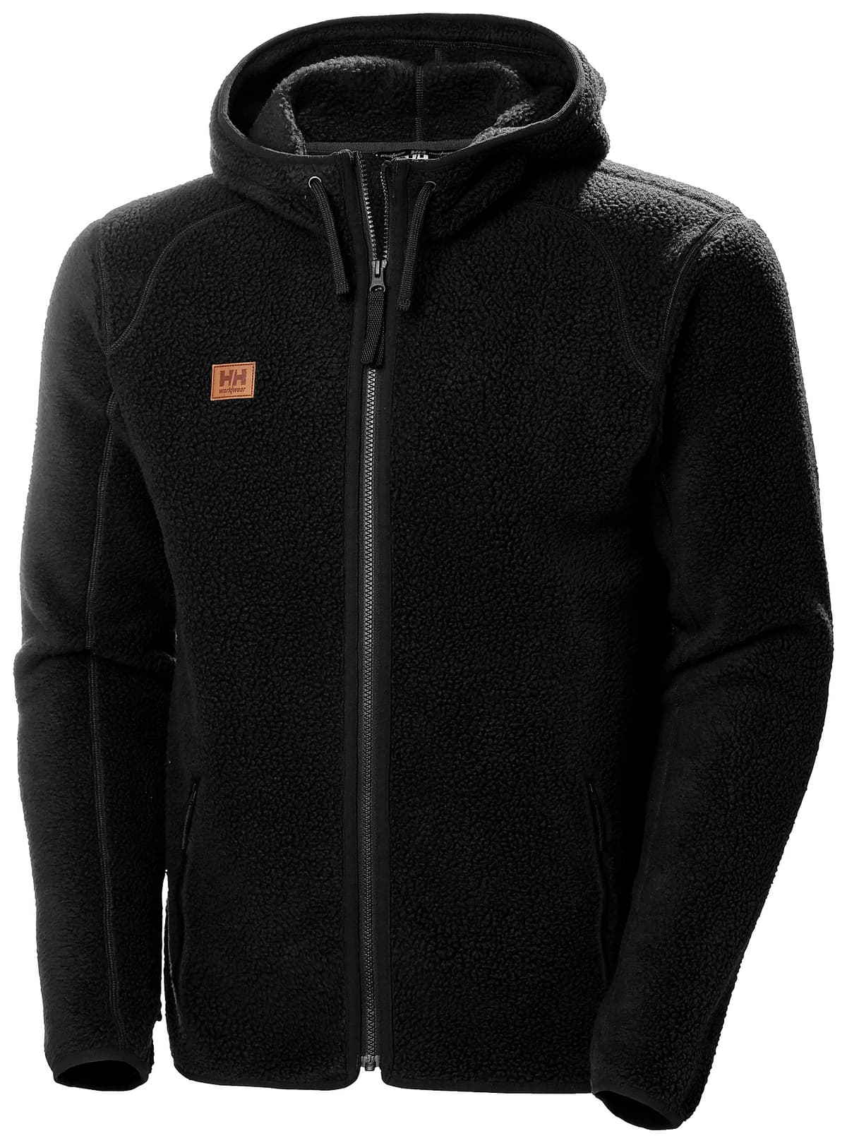 HERITAGE PILE HOODIE — BLACK