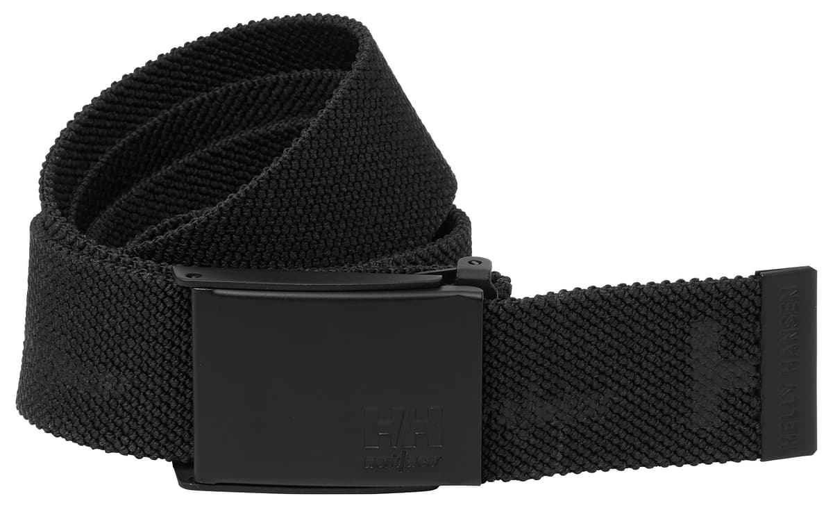 HH LOGO WEBBING BELT — BLACK
