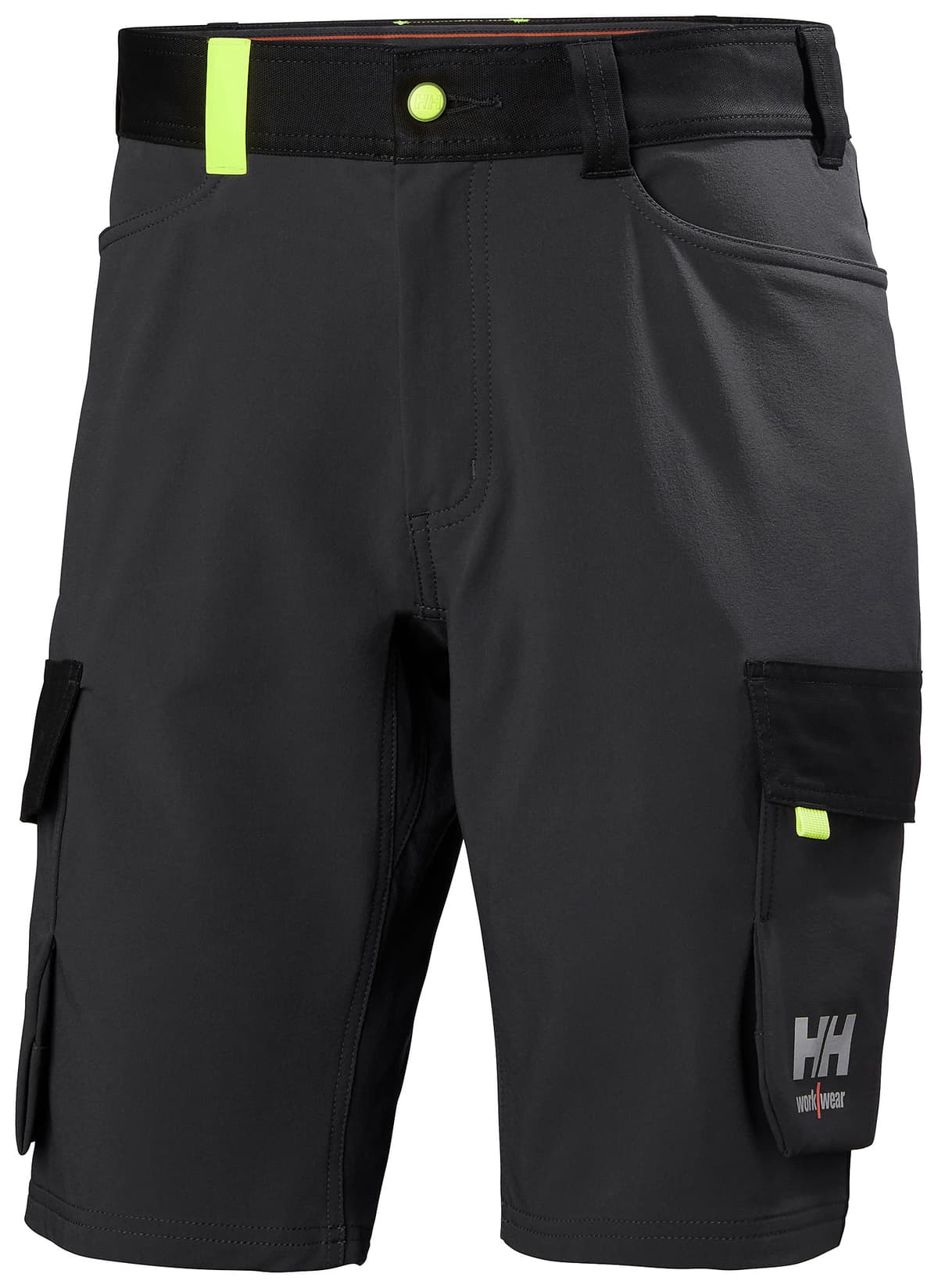 OXFORD 4X CARGO SHORTS — EBONY